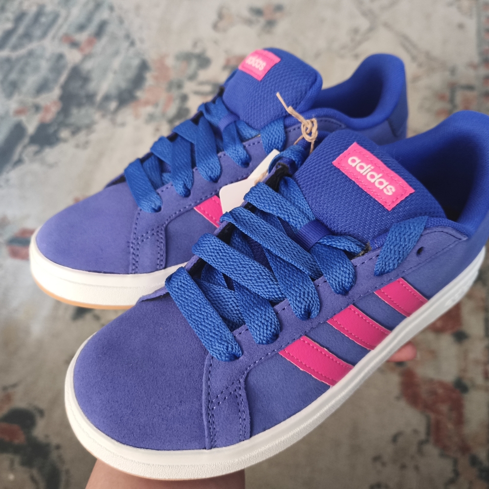 adidas Grand Court 00s Kids Blue & Pink Casual Sneakers
